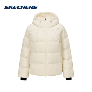 Skechers斯凯奇女士秋冬羽绒外套梭织短款羽绒服P425W052/01B4