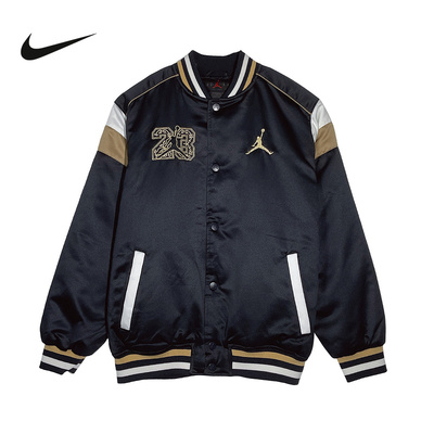 Nike耐克JORDAN男子2026春季新年款立领棒球服薄棉服 IU5375-010