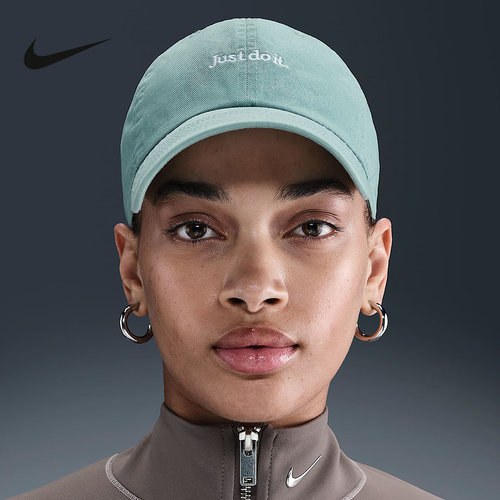 Nike耐克棒球帽男女运动帽软顶刺绣可调节遮阳帽鸭舌帽FB5370-017