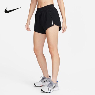 耐克DRI-FIT ADV女子马拉松速干透气跑步运动梭织短裤FN2329-010