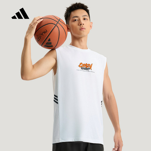 adidas阿迪达斯无袖上衣2026新款夏季男速干篮球运动背心 KS7865