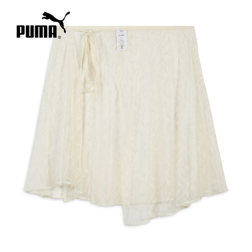 PUMA彪马MUSINSA联名轻盈网纱蕾丝半身裙2026夏女短裙 638019-87