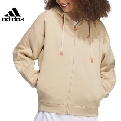 adidas阿迪达斯连帽卫衣女外套冬季运动训练服跑步夹克IK9893