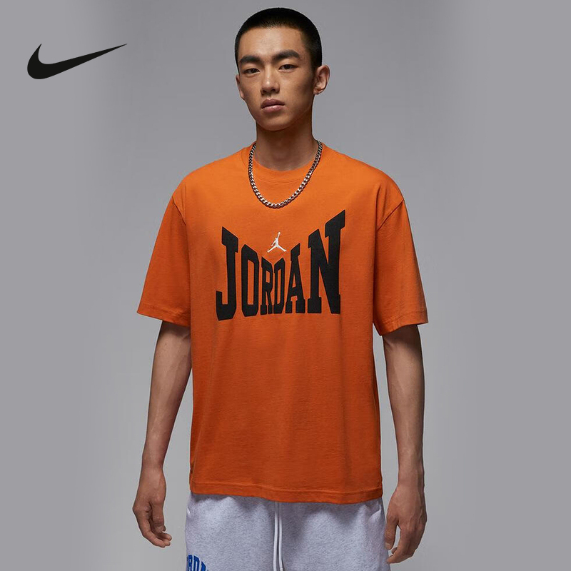 Nike耐克短袖男夏新款Jordan印花宽松透气篮球运动T恤HV3895-805