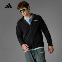 阿迪达斯2025春男针织夹克冒险衣橱系列户外立领运动抓绒衣JP0795