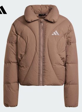 adidas阿迪达斯面包服外套秋女保暖短款立领羽绒服夹克JG5932
