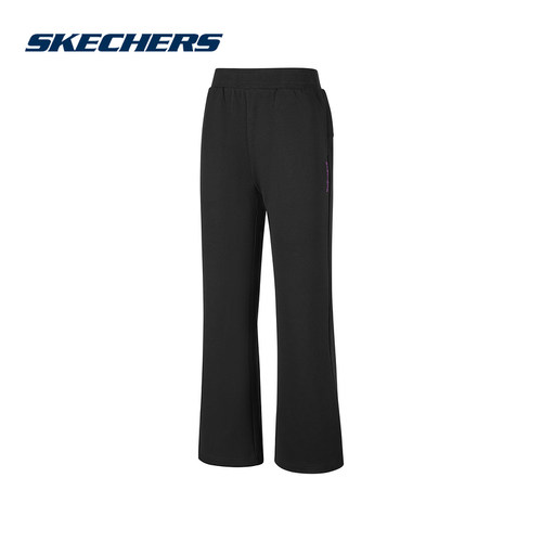 Skechers斯凯奇26春女士直筒运动裤休闲针织长裤 P126W013/0018