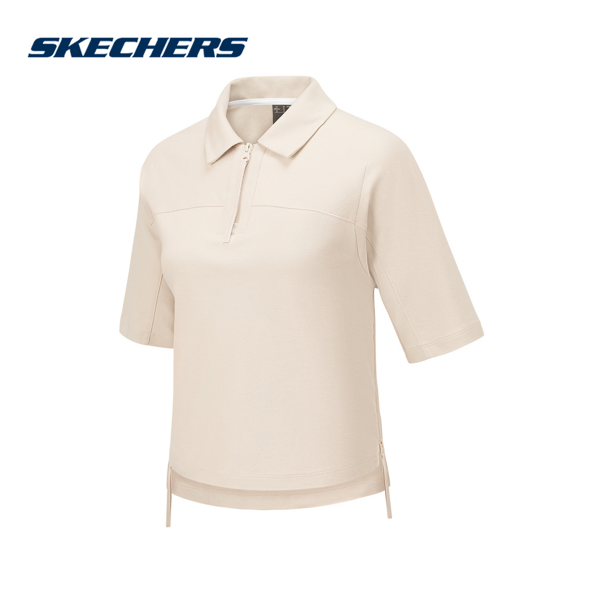 Skechers斯凯奇2025夏户外系列女士针织短袖POLO衫 P225W109/00V7