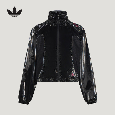 adidas阿迪达斯三叶草机车风F50 TRACK TOP夹克女梭织外套 KY5756