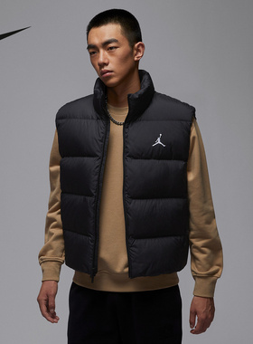 JORDAN耐克男子羽绒服马甲冬新款运动休闲保暖立领外套IF4262-010