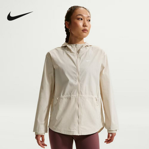 NIKE耐克女外套26春新款跑步健身运动训练梭织连帽夹克IF1167-104