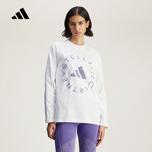 adidas阿迪达斯蟒纹细节运动衫2025秋女OVERSIZED长袖T恤 JM3680
