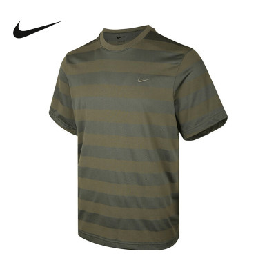 Nike耐克短袖男25夏新款快干透气运动休闲条纹半袖T恤HJ3152-320