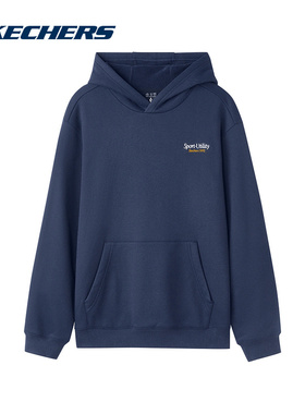 SKECHERS斯凯奇冬男运动针织套头衫连帽卫衣 L424M023-002Z