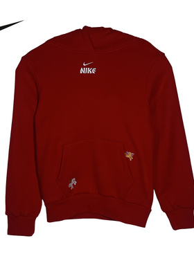 NIKE耐克Jordan卫衣童装26春季新款红色针织运动套头衫IU5339-657