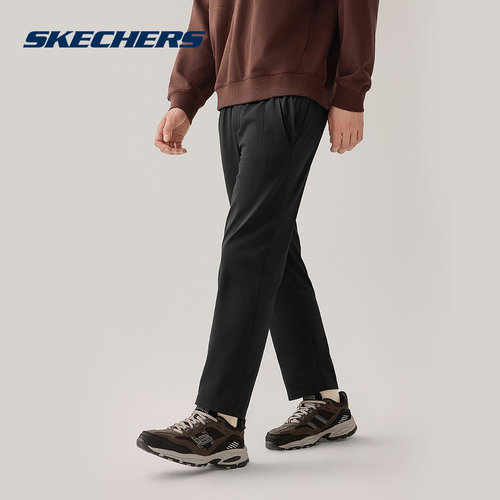 Skechers斯凯奇26春男女款束脚裤休闲运动梭织长裤 L126U027/0018
