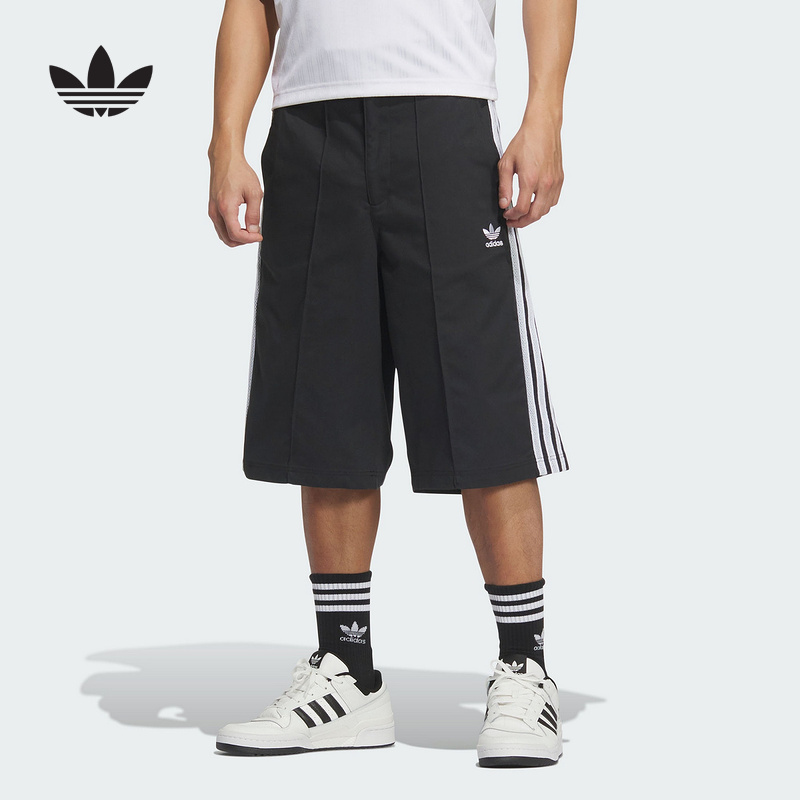 adidas阿迪达斯三叶草中裤2025秋男BERMUDA工装百慕大短裤 KB5429