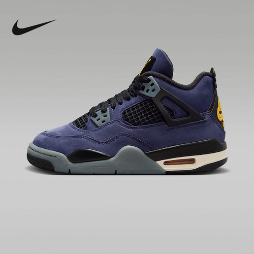 Nike耐克童鞋Air Jordan 4紫金湖人配色AJ4复古篮球鞋FV5029-500