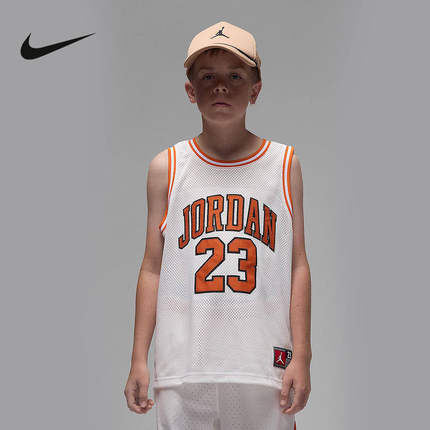 NIKE耐克童装T恤夏季JORDAN男女大童休闲运动针织背心DO1968-133
