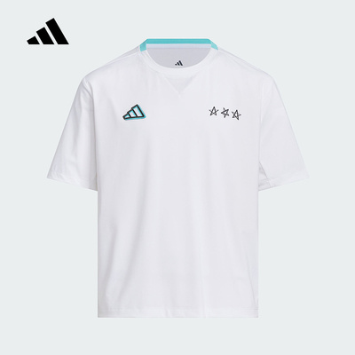 adidas阿迪达斯男大童新款T恤2025夏SPORTSWEAR短袖上衣 JM3453