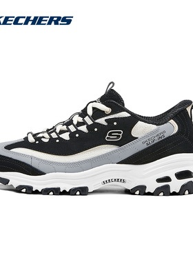 Skechers斯凯奇女鞋闪穿系列复古老爹鞋休闲运动鞋 150537/BKNT