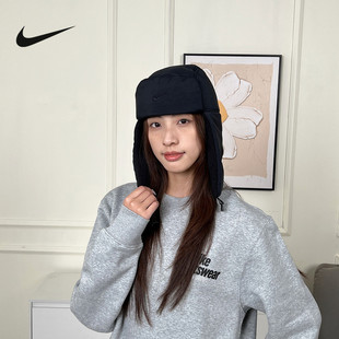 NIKE耐克帽子男帽女帽冬季 010 户外保暖刺绣小标防风护耳帽IB7310