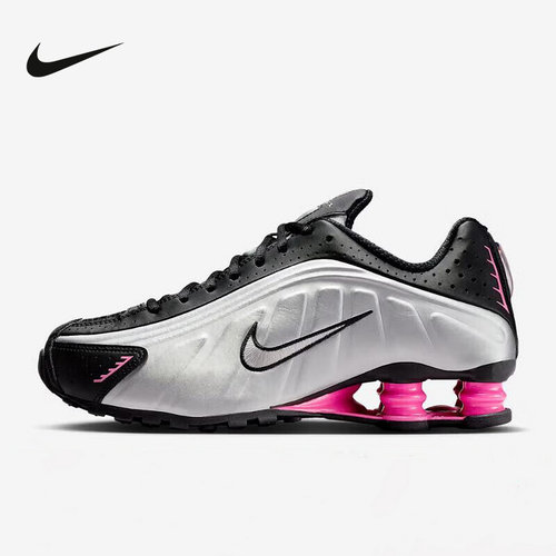 NIKE耐克女鞋SHOX R4运动鞋科技感回弹气柱缓震跑步鞋AR3565-012