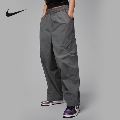 Nike耐克女裤25秋新款伞兵裤宽松拒水梭织工装运动长裤HM6145-068