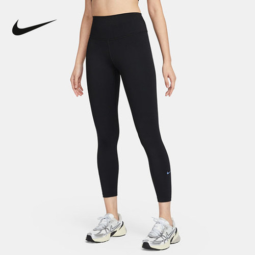 耐克女子紧身裤NIKE ONE 速干高腰九分裤普拉提瑜伽裤FN3233-010