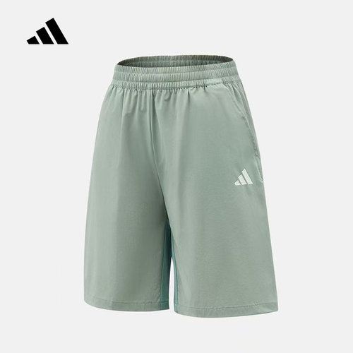 adidas阿迪达斯运动裤夏男小童梭织舒适训练跑步休闲短裤 KZ0355