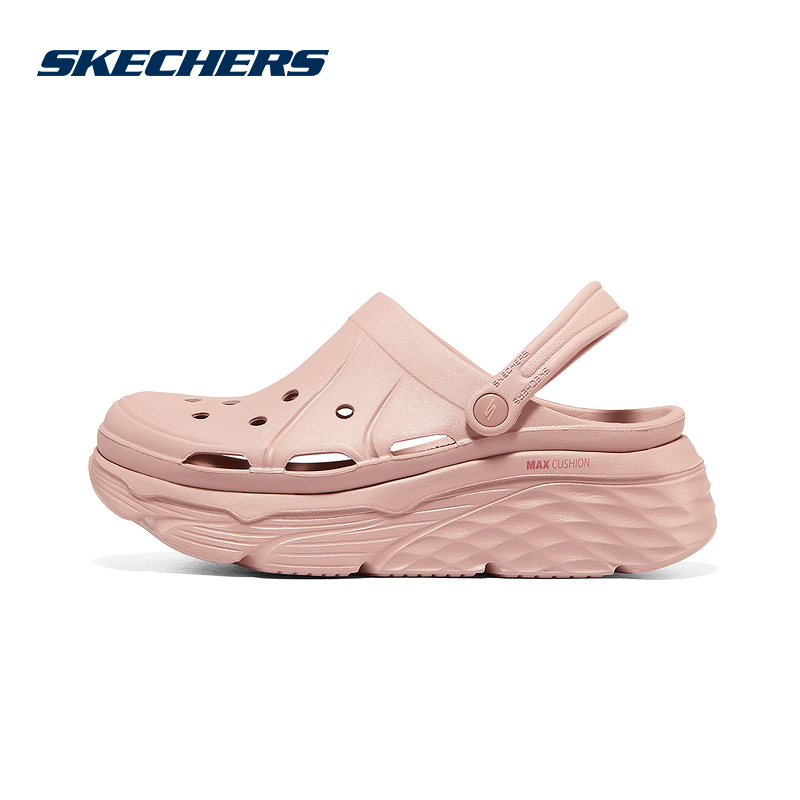 Skechers斯凯奇凉鞋洞洞鞋厚底运动拖鞋女款泡泡鞋111127/ROS