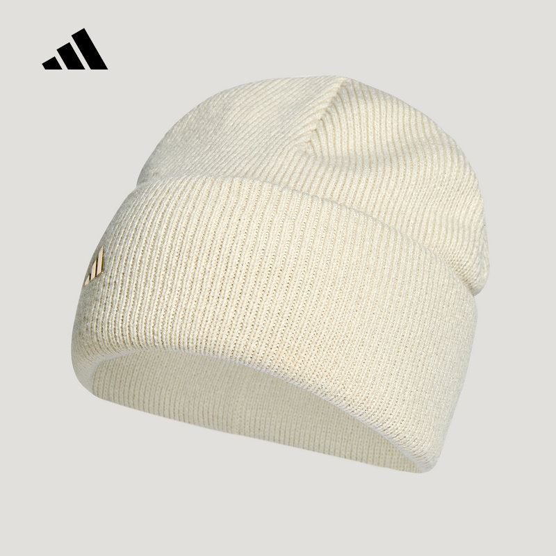 adidas阿迪达斯新年马年无檐便帽2026春毛线冷帽男女针织帽KS0306 - 实物图