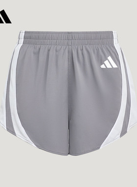 adidas阿迪达斯速干复古风撞色跑步运动中裤夏女针织短裤 LC8184