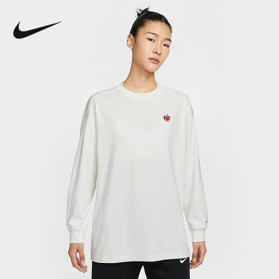Nike耐克2025新春季女子OVERSIZE风宽松舒适长袖针织衫IB1670-133