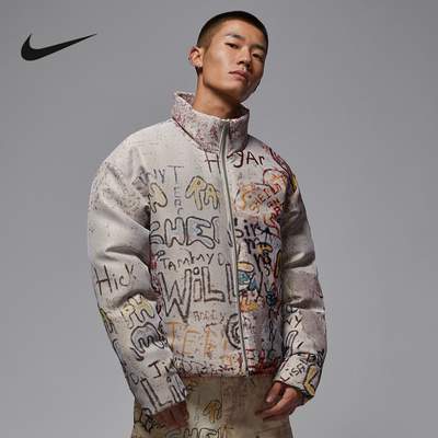 JORDAN耐克男子保暖羽绒服夹克冬季新款街头篮球印花HV0630-133