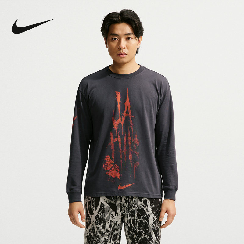 耐克NIKE运动休闲T恤2026冬男款长袖舒适日常针织衫 IM5306-013