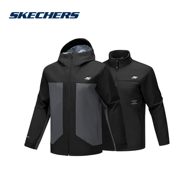 Skechers斯凯奇秋冬男三合一户外运动保暖夹克外套P425M028/0018