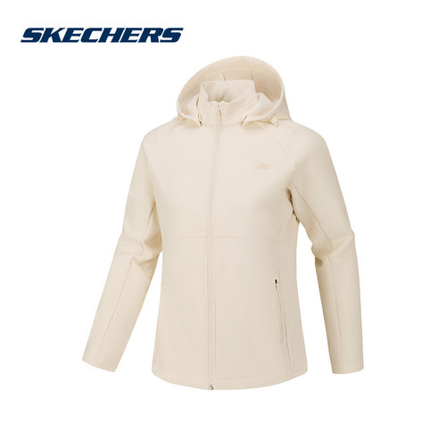 Skechers斯凯奇秋冬女款防风保暖舒适休闲梭织外套 P126W081/01B4