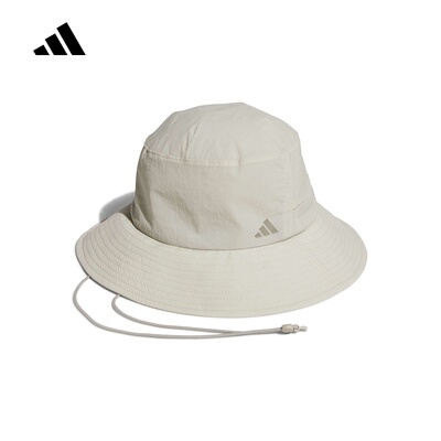 adidas阿迪达斯户外遮阳帽2026夏中性拉绳登山钓鱼渔夫帽 KR2591