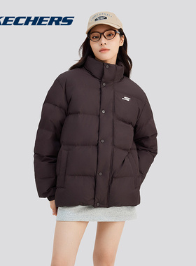 Skechers斯凯奇冬季男女短款羽绒服立领保暖舒适 P423U038/04AV