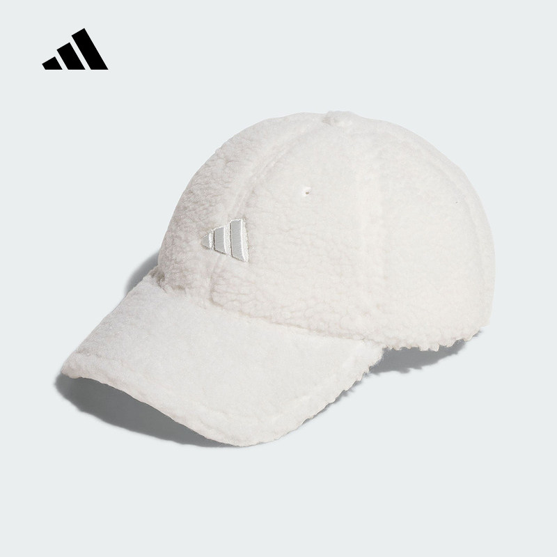 adidas阿迪达斯仿羊羔绒鸭舌帽2025冬滑动搭扣中性运动帽 KR0332,运动包/户外包/配件,运动帽,淘宝优惠券,粉丝福利购,淘宝优惠卷