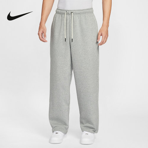 NIKE耐克运动长裤男2025冬季新款加绒灰色宽松直筒裤子IM6334-063