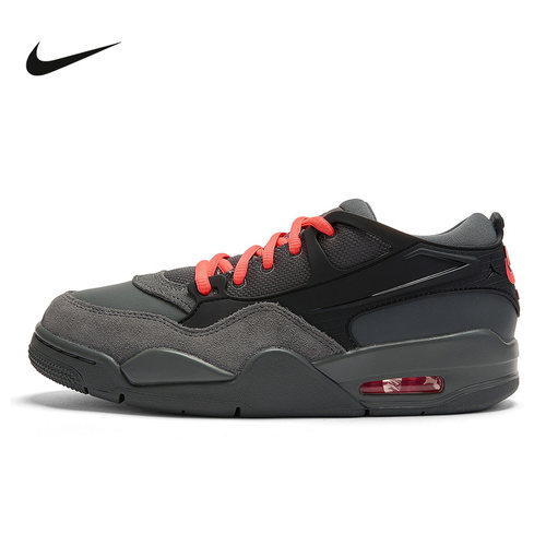 Nike耐克女鞋air Jordan 4RM AJ4黑灰色低帮复古篮球鞋IO7613-080