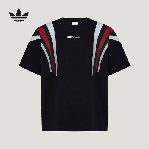 adidas阿迪达斯三叶草Santiago半截袖2026春男大号短袖T恤 KW2015