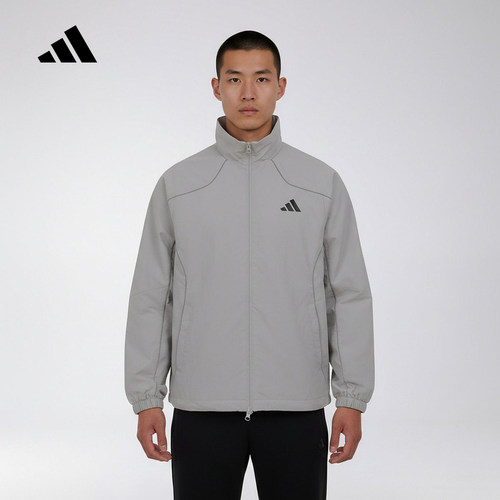 adidas阿迪达斯户外健身跑步外套2026春男运动梭织夹克 KY9984