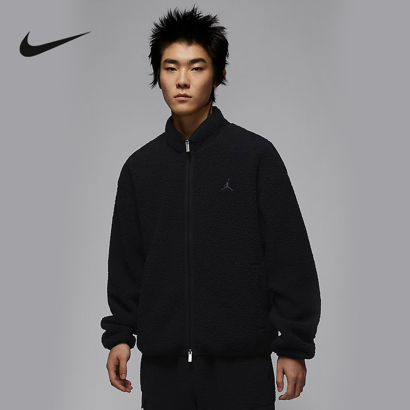 Jordan耐克男子仿羊羔绒夹克24冬新款宽松休闲棉服外套FV7449-010