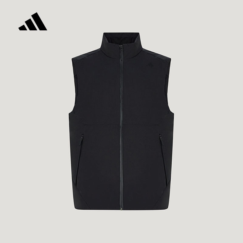 adidas阿迪达斯羽绒马甲秋女运动拒水防风保暖黑鸭绒背心 KW