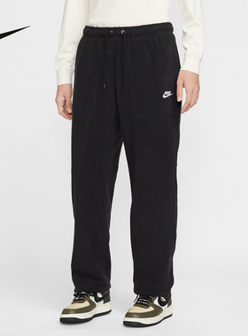 Nike耐克男裤子25冬新款摇粒绒运动裤保暖刺绣收口长裤HV1349-010