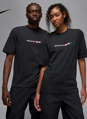 耐克Jordan x AWAKE NY联名款印花圆领短袖男女运动T恤IB7291-010