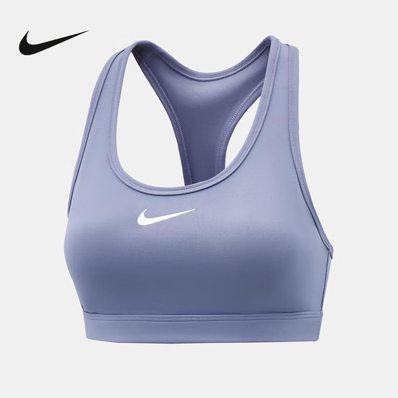 Nike耐克SWOOSH运动内衣女中强度支撑速干衬垫BRA胸衣DX6822-499